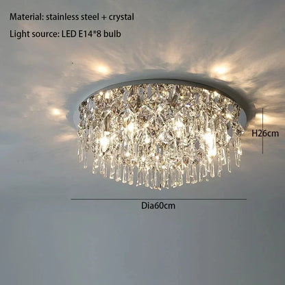 DecorBites™ Crystal Ceiling Lamp: Luxury Modern LED Ceiling Light for Home Indoor Lighting