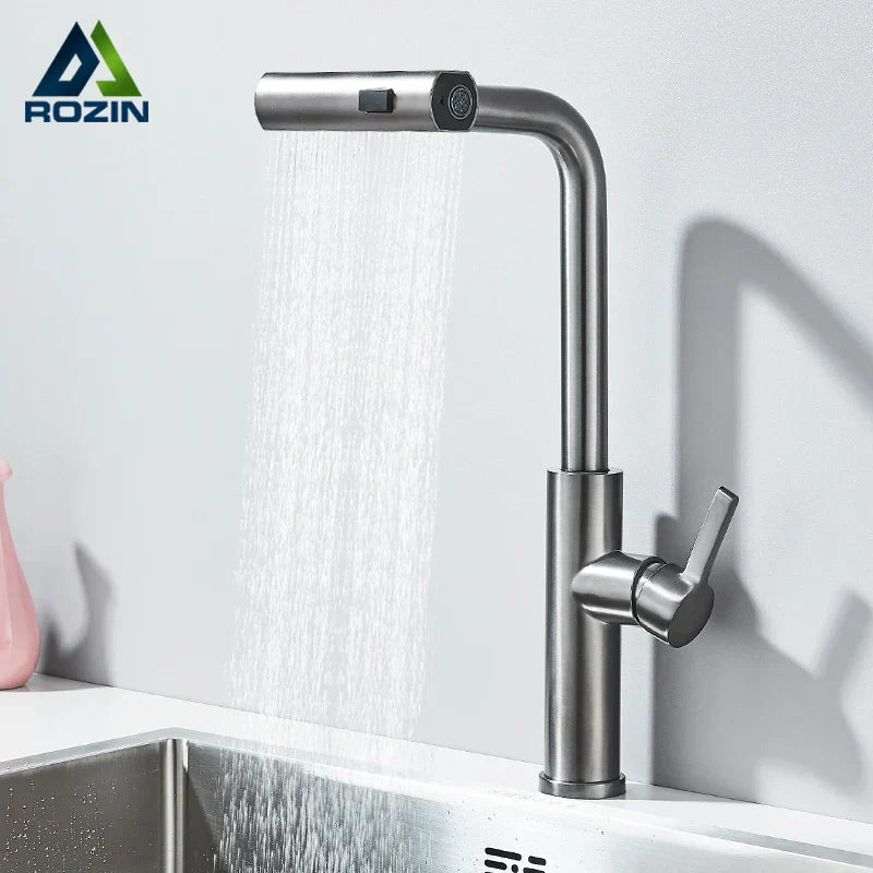 DecorBites™ 3 Functions Kitchen Faucet - Flexible Pull Out Mixer Tap with 360° Sprayer