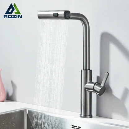 DecorBites™ 3 Functions Kitchen Faucet - Flexible Pull Out Mixer Tap with 360° Sprayer