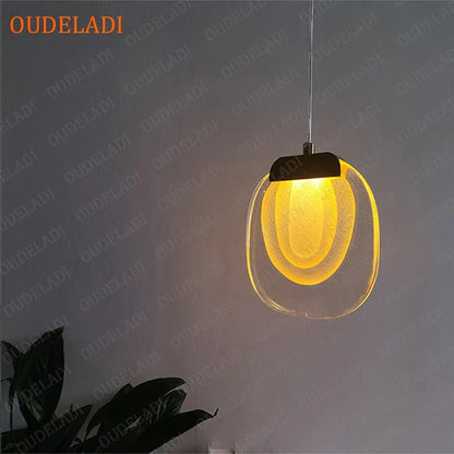 DecorBites™ Crystal LED Pendant: Elegant Lighting for Dining, Bar, Kitchen, Bedroom