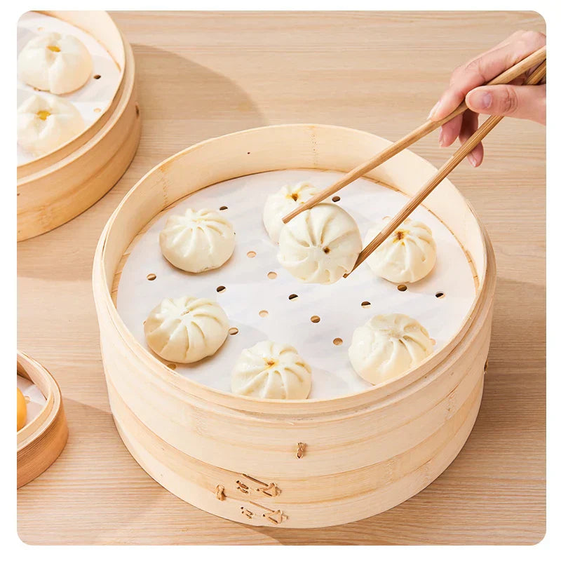 DecorBites™ Air Fryer Steamer Papers - 100PCS Non-Stick Oil-Absorbing Baking Utensils