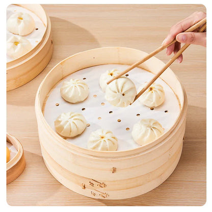 DecorBites™ Air Fryer Steamer Papers - 100PCS Non-Stick Oil-Absorbing Baking Utensils