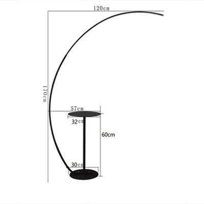 DecorBites™ Arc LED Floor Lamp with Remote Control - Nordic Minimalist Design