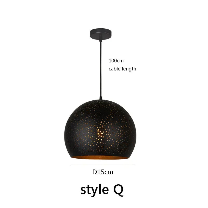 DecorBites™ Black Nordic Industrial Pendant Light for Resturant Chandelier and Kitchen Decor