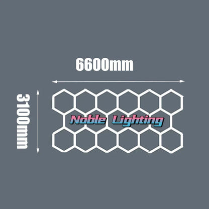 DecorBites™ 6500K LED Hexagrid System for Workshop, Gym, Studio - 2 Year Warranty