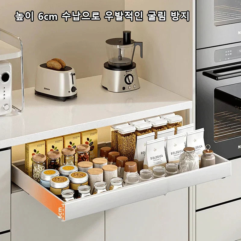 DecorBites™ Kitchen Storage Rack Drawer Organizer with Slide Rails ...