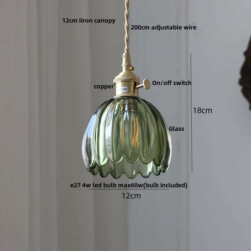 DecorBites™ LED Glass Pendant Light - Modern Nordic Kitchen Bedside Hallway Hanging Lamp