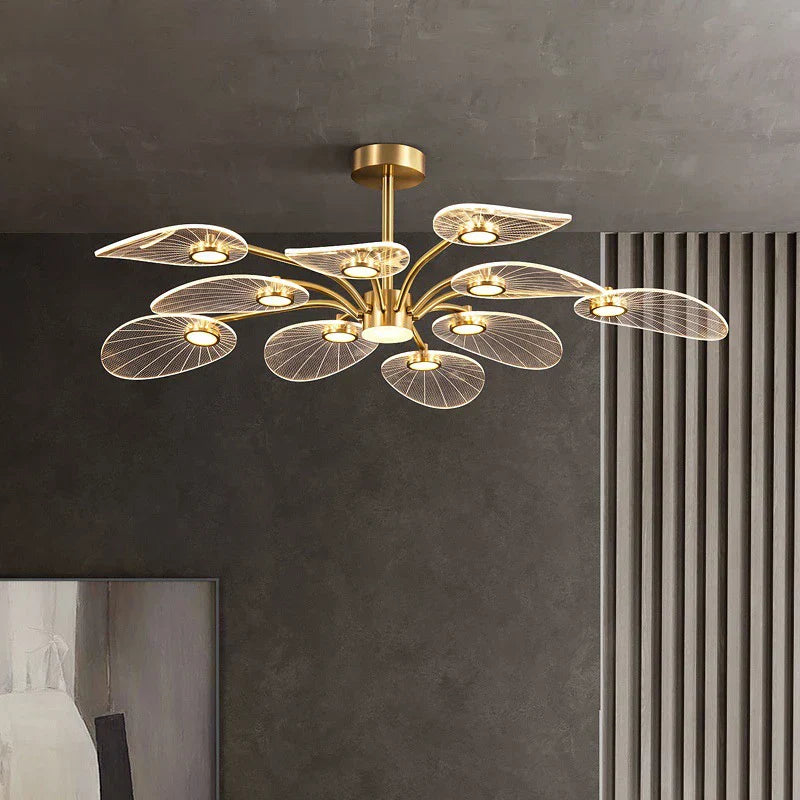 DecorBites™ Golden Art Peacock LED Chandelier for Modern Luxury Living Room Bedroom Dining Hotel