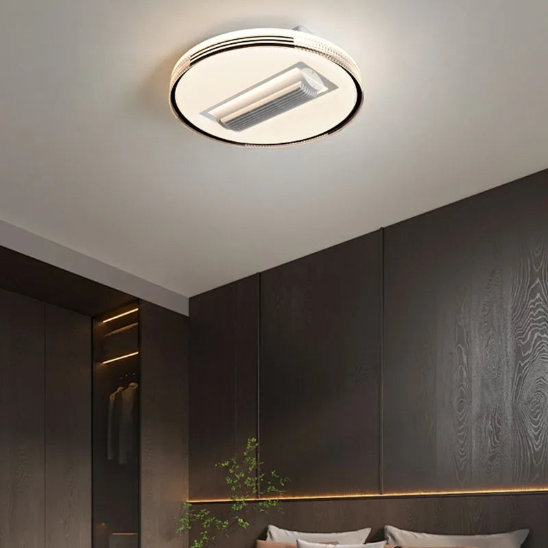 DecorBites™ Crystal Bladeless Ceiling Fan Light Chandelier LED Silent Electric Ventilator