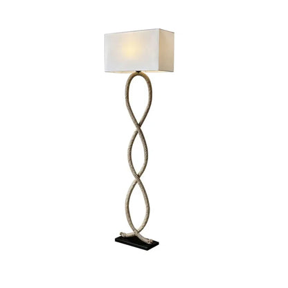 ™ Hemp Rope Fabric Shade LED Floor Lamp for Home Decor