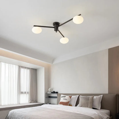 DecorBites™ Brass Glass Ceiling Lamp, G9 Bulb Suspension Light for Bedroom, Living Room