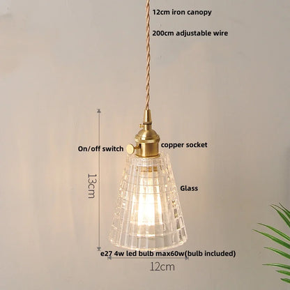 DecorBites™ LED Pendant Lamp Clear Glass Sconce Modern Minimalism Stair Light