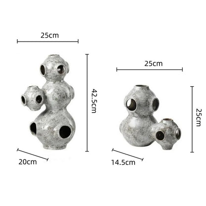 DecorBites™ Abstract Planet Hollow Pipe Ceramic Ornament Figurine - Home Decor Accessory