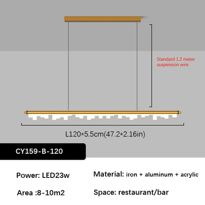 DecorBites™ LED Pendant Chandelier for Dining Room Kitchen Island Bar Ceiling Lighting