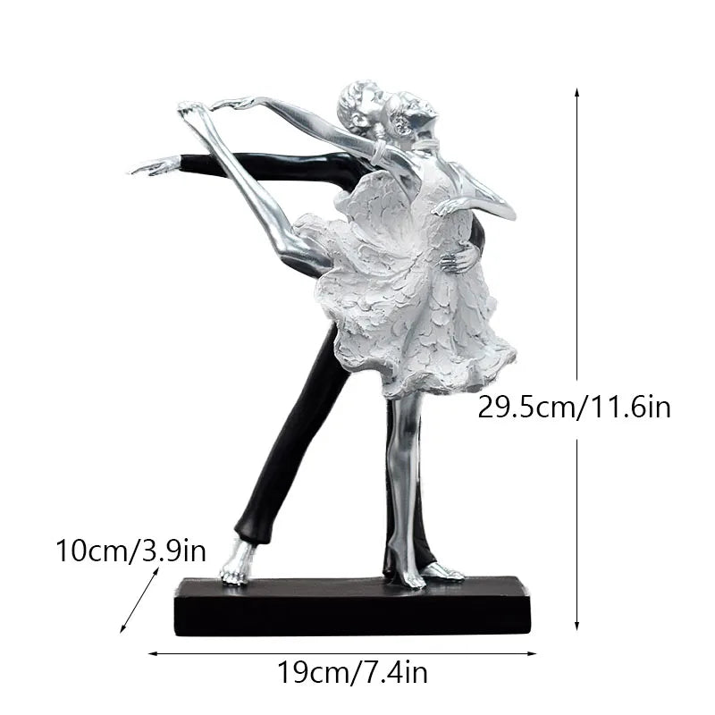 DecorBites™ Ballet Dance Girl Double Statue for Home Decor and Desktop Accessories