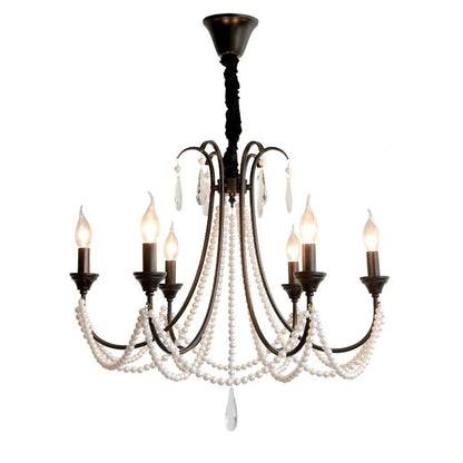 DecorBites™ Elegant Black Crystal Chandelier Pendant Light for Living Room