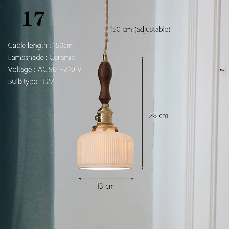 ™ Japanese Ceramic Pendant Light Scandinavian Style Luxury Lamp