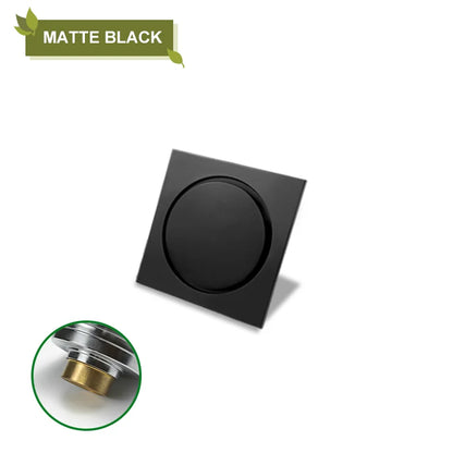 DecorBites™ Brass Square Shower Floor Drain for Kitchen and Bathroom, Insect-proof and Odor-proof