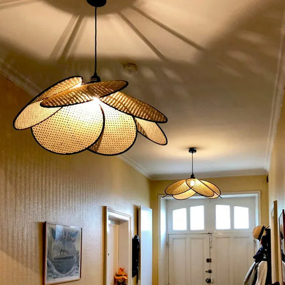 DecorBites™ Japanese Rattan Floor Lamp for Villa Living Room Study Attic Lighting