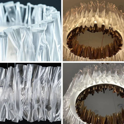 DecorBites™ Acrylic Ceiling Chandelier for Art Restaurant Hotel Living Room Kitchen LED Ring Light