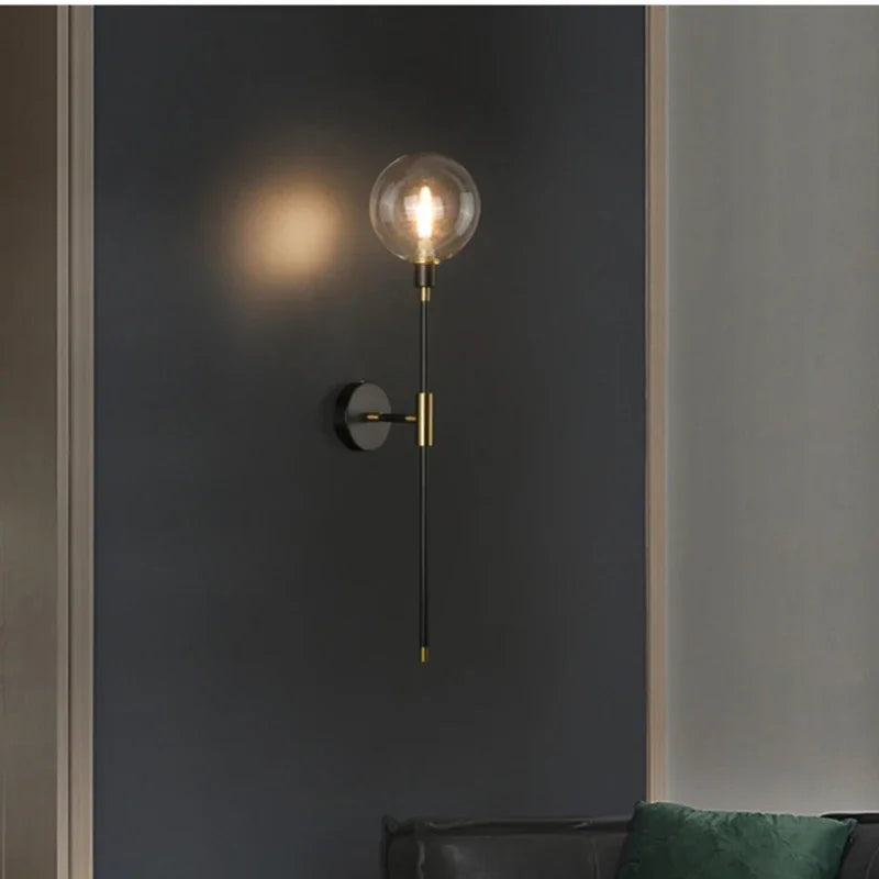 DecorBites™ Glass Ball LED Wall Light for Home Decor and Lighting Ambiance