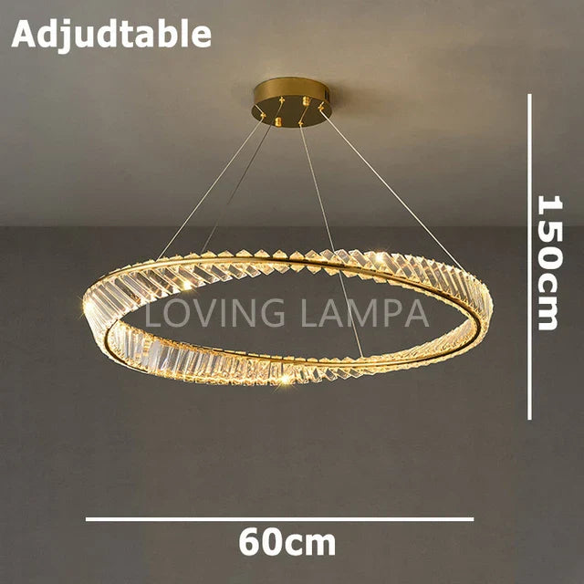 DecorBites™ Crystal Stainless Steel Ceiling Pendant Light for Luxurious Living