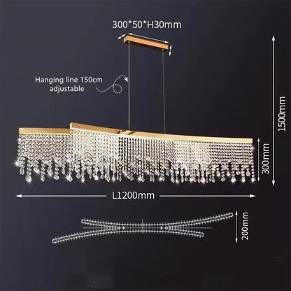 DecorBites™ Crystal Chandelier: Luxury Gold LED Circle Ceiling Pendant Light