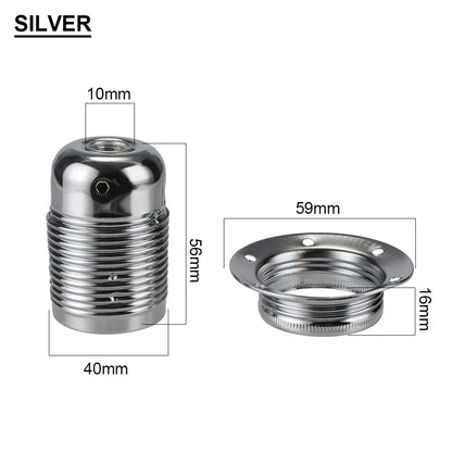 DecorBites™ Industrial Metal Lamp Base Holder E26 E27 Light Sockets for Pendant Shade
