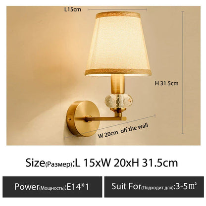 DecorBites™ Cloth Cover Wall Light for Bedroom, Living Room, Restaurant, and Corridor