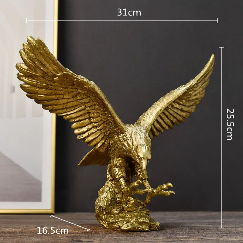 ™ Golden Eagle Resin Sculpture Falcon Home Decor Figurine