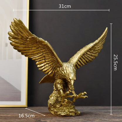 ™ Golden Eagle Resin Sculpture Falcon Home Decor Figurine