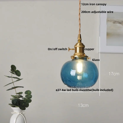 DecorBites™ Glabe Glass LED Pendant Light Fixture, Nordic Modern Design for Bedroom, Kitchen, Aisle