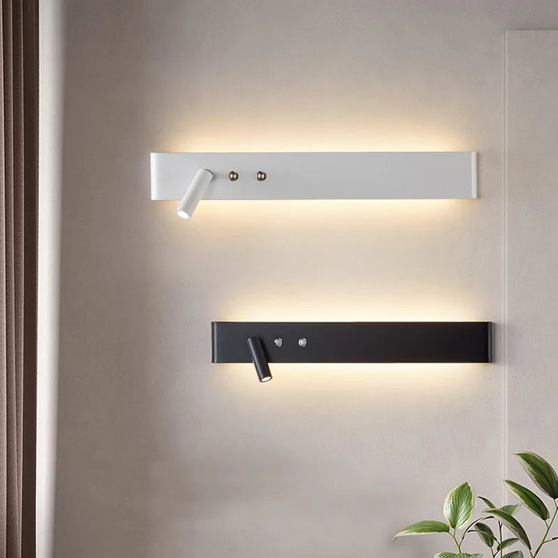 DecorBites™ 8W/20W Long Led Wall Light Switch, Aluminum Fixture for Living Room Bedroom.
