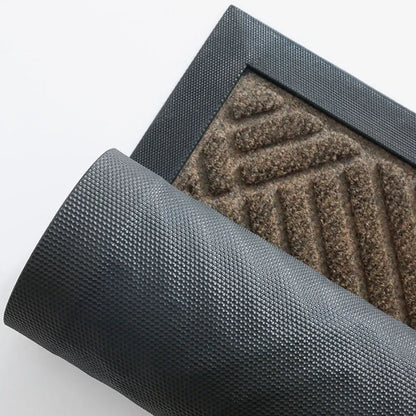 DecorBites™ Large Rubber Indoor Outdoor Doormat | Durable Shoe Scraper Mat