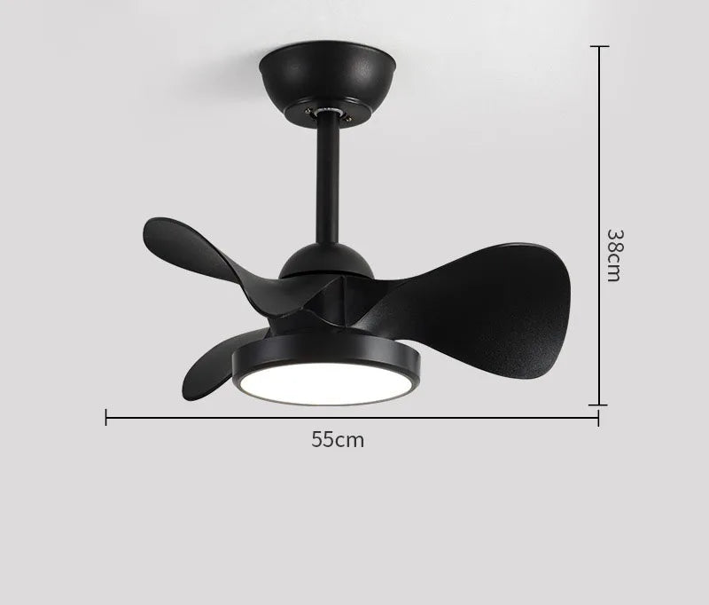 DecorBites™ 22" Children Room LED Ceiling Fan Light Remote Control Small Fan Lamp
