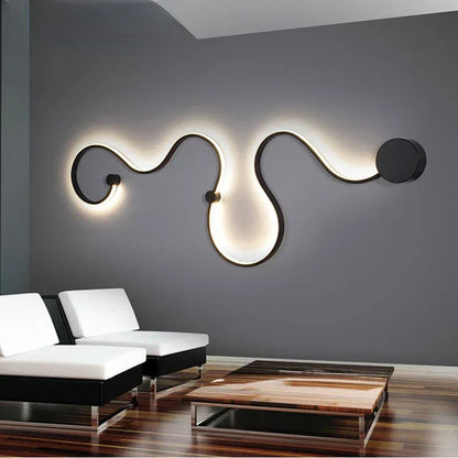 DecorBites™ Contemporary Acrylic Wall Lamps in White/Black Iron for Home Decor