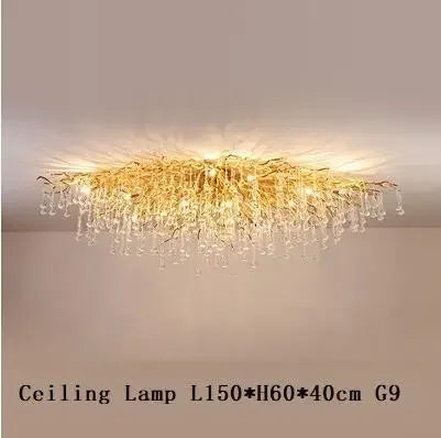 DecorBites™ Crystal Drop Chandelier for Dining Living Room Bedroom Luxury Decor