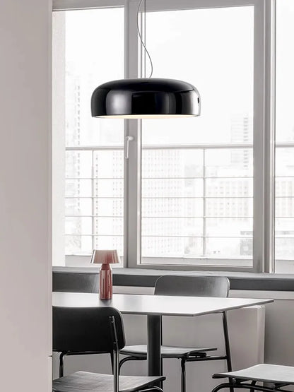 DecorBites™ Italian Minimalist Round LED Ceiling Lamp Black White Bedroom Light