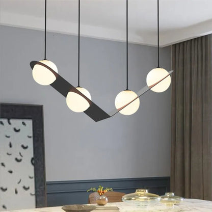 DecorBites™ Glass Ball Geometric Chandelier: Modern Nordic Kitchen Office Hanging Lamp
