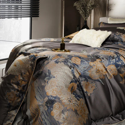 DecorBites™ 1500TC Egyptian Cotton Jacquard Bedding Set - Queen/King Size Linens