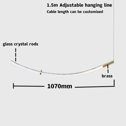 DecorBites™ Crystal Chandelier Pendant Light for Stairs Living Room Kitchen Island Dining Bar