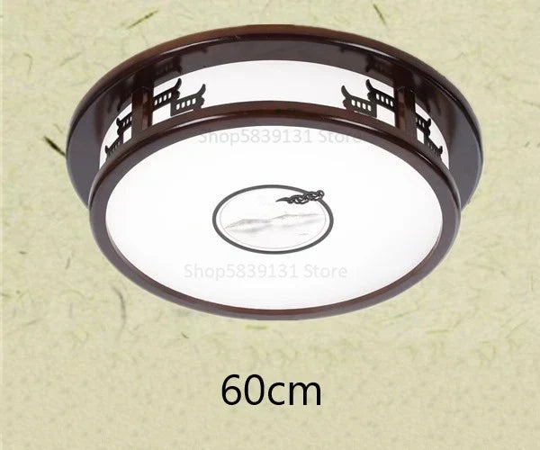 DecorBites™ Antique Style Solid Wood Led Ceiling Light for Living Room Bedroom & Study