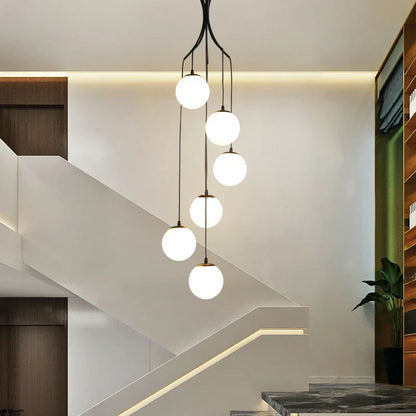 DecorBites™ LED Glass Ball Chandelier Ceiling Light for Living Room Dining Loft Decor