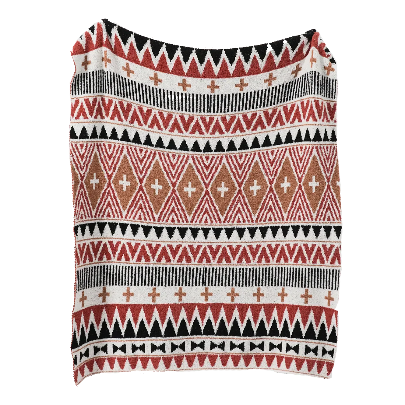 DecorBites™ Bohemian Flower Knitted Throw Blanket