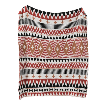 DecorBites™ Bohemian Flower Knitted Throw Blanket
