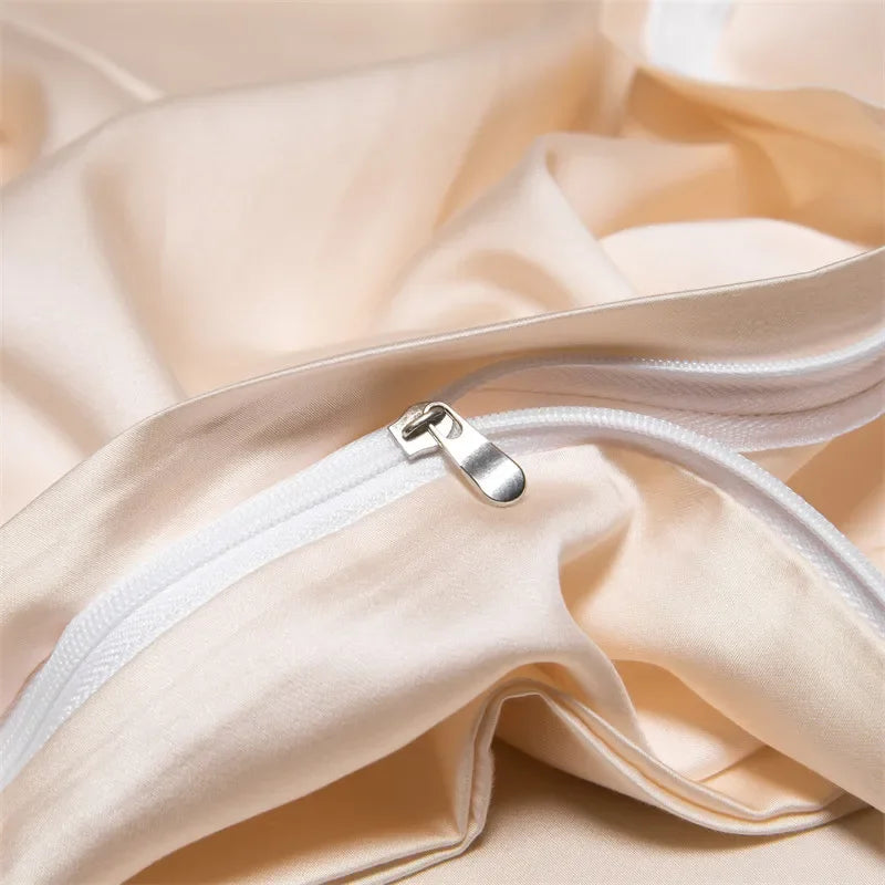 DecorBites™ Cooling Cotton Solid Bedding Set Ultra Soft Quilt Cover for Summer