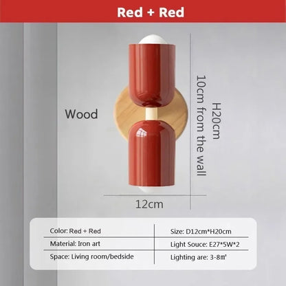 DecorBites™ Cream Zipper Wooden Wall Lamp: Minimalist Nordic Design for Bedroom, Living Room Illumination