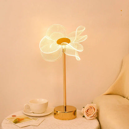 DecorBites™ Butterfly Gold Acrylic LED Desk Lamp for Artful Living Room Night Light