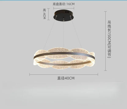 DecorBites™ Crystal Chandelier LED Pendant Light 2023 New Nordic Living Room Bedroom Decor