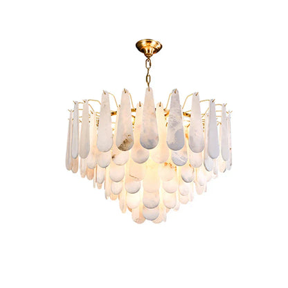 DecorBites™ Alabaster Lustre LED Chandelier for Dining Room